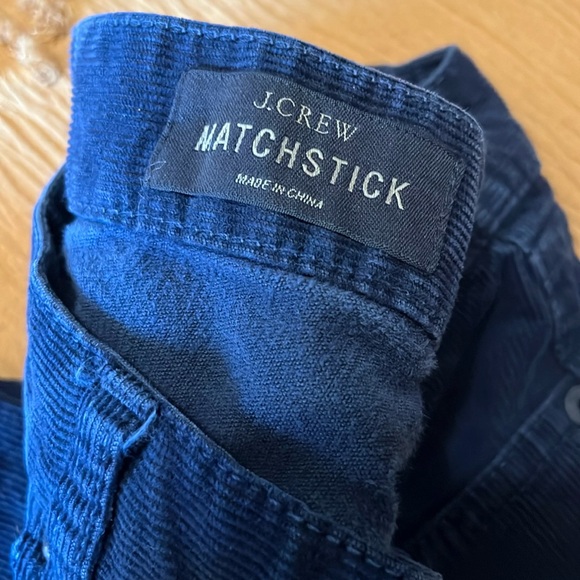 J Crew Matchstick Corduroy Pants 28R navy - Picture 2 of 4